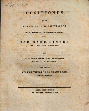 Positiones : [de vero et veritate]