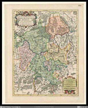 Partie orientale du temporel de l'archevesché et eslectorat de Mayence et le comté de Reineck