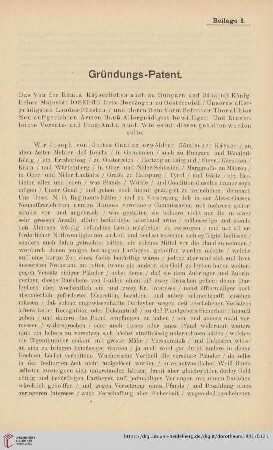 Gründungs- Patent
