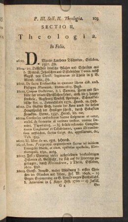 Sectio II. Theologia.