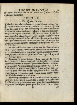 Caput IV. De Spinea Corona.