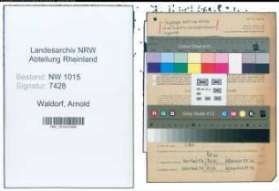 Entnazifizierung Arnold Waldorf , geb. 11.09.1907 (Geschaeftsleiter)