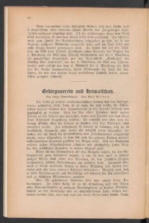 Gebirgsverein und Heimatschutz