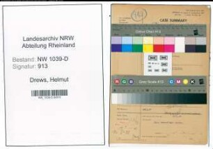Entnazifizierung Helmut Drews , geb. 00.00.0000 (Wachtmeister)