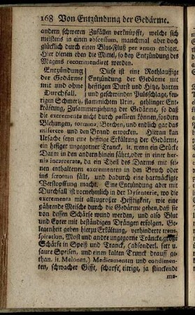 Entzündung der Gedärme mit und ohne Duchfall.