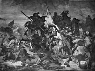 "Vaterländische Geschichtsgalerie": 7000 Bauern erliegen nach heldenmütigen Kampfe am 8.1.1706 bei Aidenbach ... den Österreichern