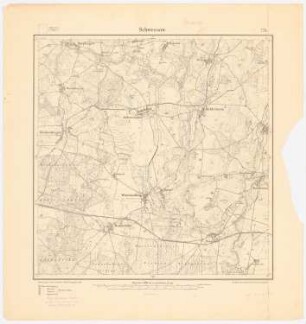 Bebauungsplan der Stadterweiterung, Greifenberg: Planungsunterlage Messtischkarte 1891 (1909), Teilblatt 773 (Schwessow) 1:25000