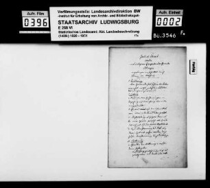 Jahreschronik 1841 von Aldingen, verfaßt von Pfarrer Mögling