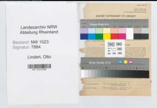 Entnazifizierung Otto Lindert , geb. 28.05.1901 (Handwerker)