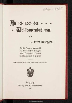 Als ich noch der Waldbauernbub war