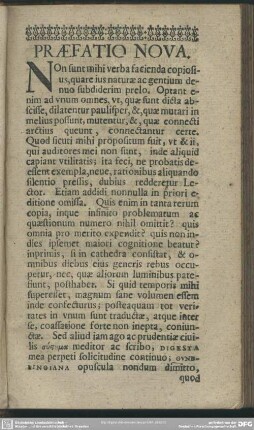 Praefatio Nova
