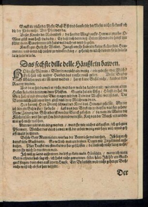 Das sechste dille delle Hæußlein bawen.