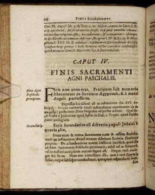 Caput IV. Finis Sacramenti Agni Paschalis.