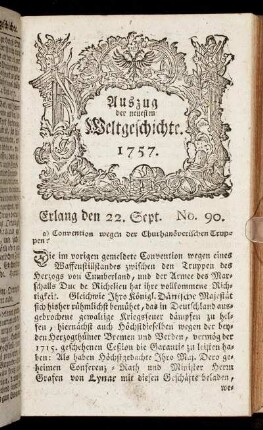 No. 90. Erlang den 22. Sept. 1757.