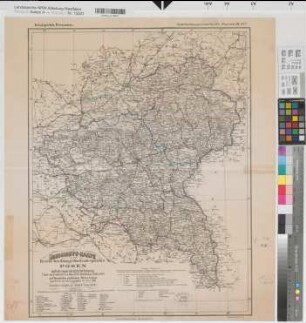 Posen (Oberlandesgerichtsbezirk) Bezirke der Landgerichte Bromberg, Gnesen, Lissa, Meseritz, Ostrowo, Posen, Schneidemühl 1880 1 : 500 000 64,5 x 49,5 farb. Druck: R. W. Schneider, Berlin Berthold Brunkow B Nr. 477a