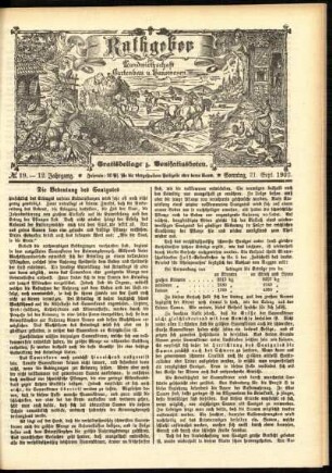 Ausgabe vom Sonntag, den 21. September 1902.