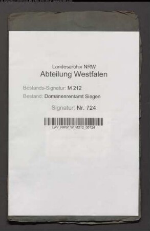 Forderung des Fiscus an die Konkursmasse Gograf Reitz zu Felbecke