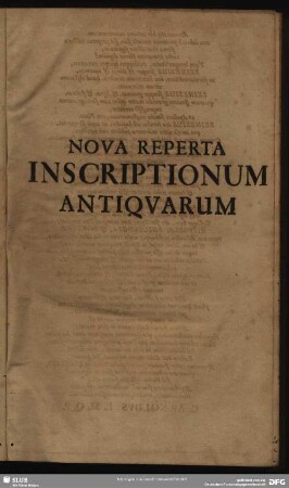 Nova Reperta Incriptionum Antiquarum