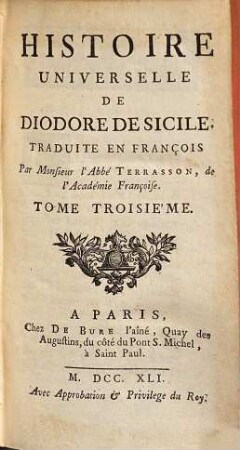 Histoire Universelle De Diodore De Sicile, 3