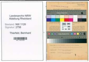Entnazifizierung Bernhard Thierfeld , geb. 08.11.1901 (Polizist)