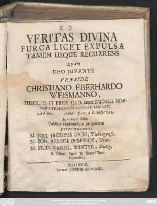 Veritas Divina Furca Licet Expulsa Tamen Usque Recurrens