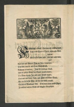 [Bey Der Leiche des Hoch-Ehrwürdigen und Hochgelahrten Herrn Herrn Johann Albert Fabricii ...]