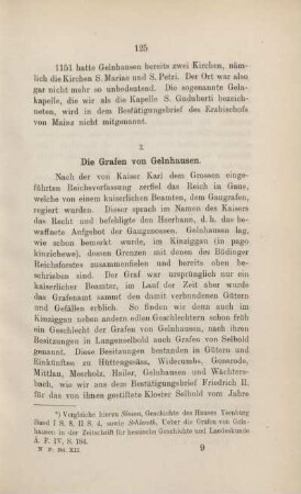 3. Die Grafen von Gelnhausen.