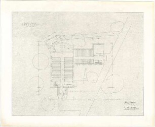 Gsaenger, Gustav; Brückenau (Bayern); Ev. Kirche - Grundriss EG