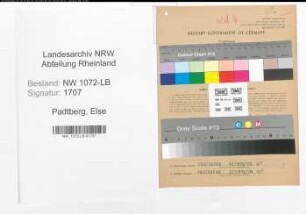 Entnazifizierung Else Padtberg , geb. 29.12.1901 (Studienraetin)