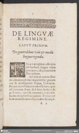 Caput Primum. De generalibus viis & modis linguae regendae