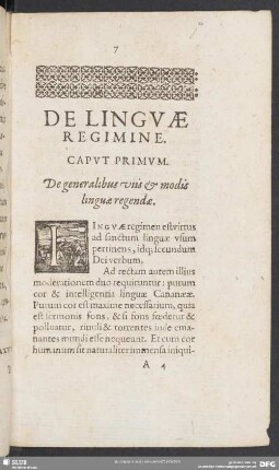 Caput Primum. De generalibus viis & modis linguae regendae