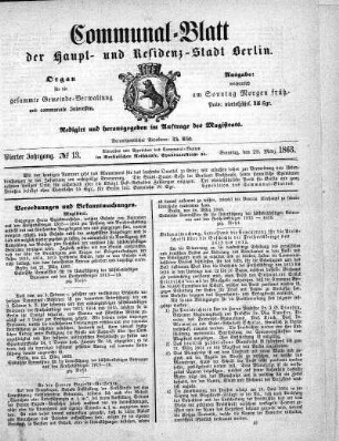 1863,13: No. 13, 29. März 1863