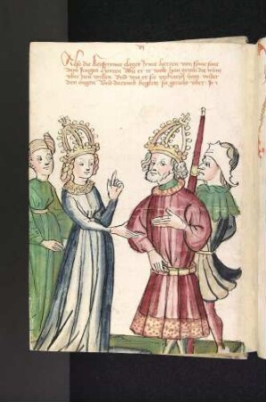 Rahmenerzählung: Castelle klagt Diocletianus bei Pontianus der Vergewaltigung an