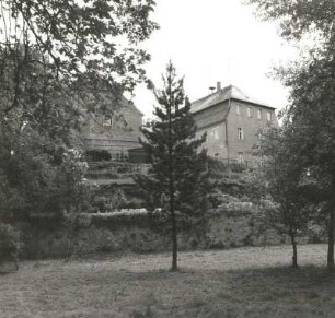 Lengenfeld-Plohn. Rittergut Plohn, auch Burg Plohn (nach 1633). Parkseite mit Herrenhaus