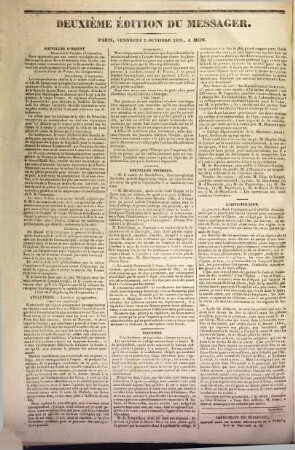 Le Messager des chambres. 1829,10/12