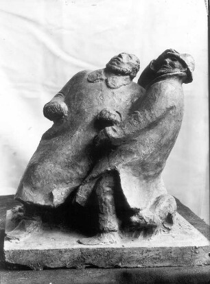 Panischer Schrecken : Panischer Schrecken. Gips; H. 47,5 cm (1912; E. Barlach). Güstrow: Atelierhaus am Inselsee