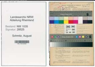 Entnazifizierung August Schmitz , geb. 10.04.1888 (Chemiker)