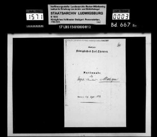 Molique, Bernhard; Instrumentaldirektor, Musikdirektor; ausgesch.: 1849