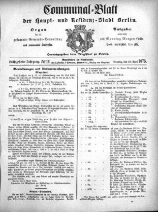 1875,16: No. 16, 18. April 1875