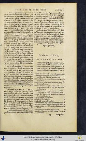 Cons. XXXI - XL.