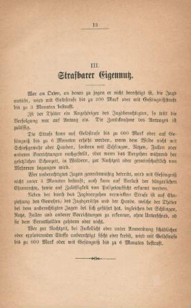 III. Strafbarer Eigennutz