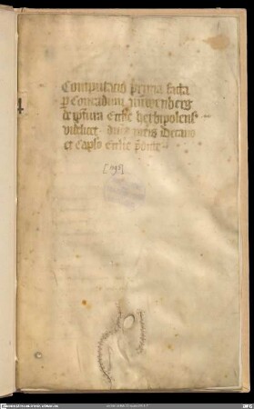 Computatio de prepositura ecclesie Herbipolensis
