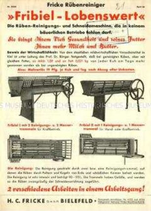 Rübenreinigungs- und Schneidemaschine