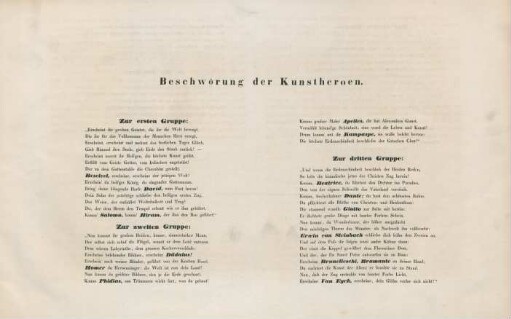 Beschwörung der Kunstheroen