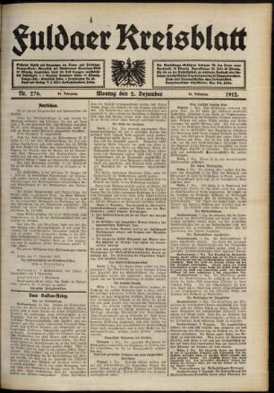 Ausgabe vom Montag, den 02. Dezember 1912.