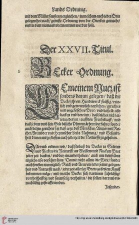 Titul XXVII Rubr. I Becker Ordnung