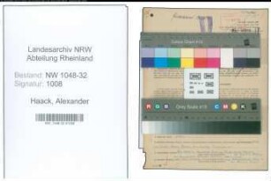 Entnazifizierung Alexander Haack , geb. 26.03.1892 (Beamter)