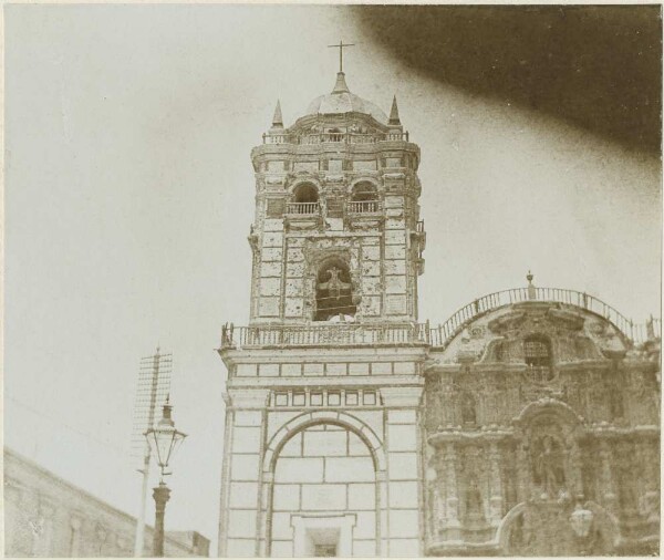 City view of Lima - church tower