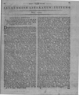 Thiers, A.: Les Pyrénées et le midi de la France les pendant le Mois de Novembre et Decembre 1822. Paris: Ponthieu 1823