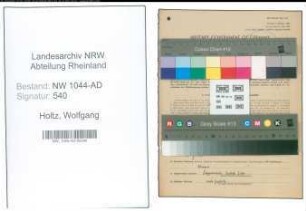 Entnazifizierung Wolfgang Holtz , geb. 16.10.1897 (Beamter)